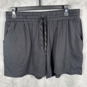 Pacific Trail Womens Black Athletic Shorts Size M Elastic Waist Drawstring Cozy